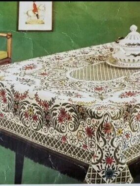 NWT "Renaissance" bouclé Belgian tablecloth